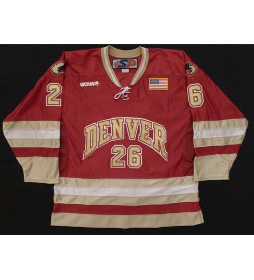 Custom NCAA 2005-06 Denver Pioneers 26 Paul Stastny Hockey Jersey Road Red